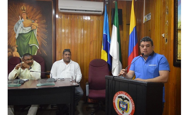 El alcalde de Riohacha, Juan Carlos Suaza Móvil, cuando estuvo en días pasados en el recinto del Concejo de Riohacha.