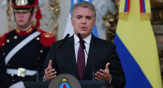 Iván Duque, presidente de Colombia.