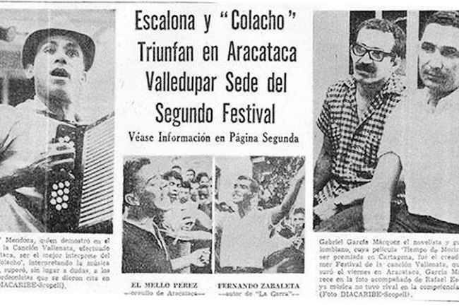 Así se evidenció la noticia del Festival Vallenato en Aracataca.  Foto tomada de Internet.