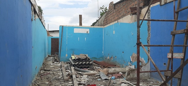La destrucción de la casa fue suspendida por orden de la Oficina de Planeación Municipal. 