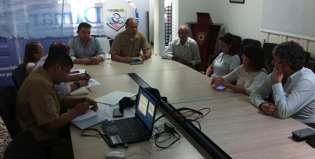 Esta es la imagen de la reunión que adelantaron las diferentes autoridades maritimas y distritales, el pasado 9 de octubre.