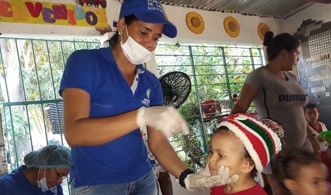 La población infantil de Santa Marta es la más beneficiada por estas jornadas.