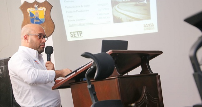 Diego López, gerente del Setp, respondió las preguntas en el marco del debate promovido por el concejal Juan Carlos Palacio.