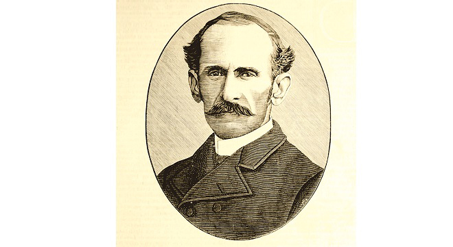 Retrato con firma del expresidente general José María Campo Serrano.