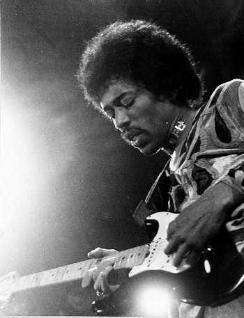 Foto de Jimi Hendrix fechada el 18 de septiembre de 1970, tomada en el Festival de la Isla de Wight. Foto EPA
