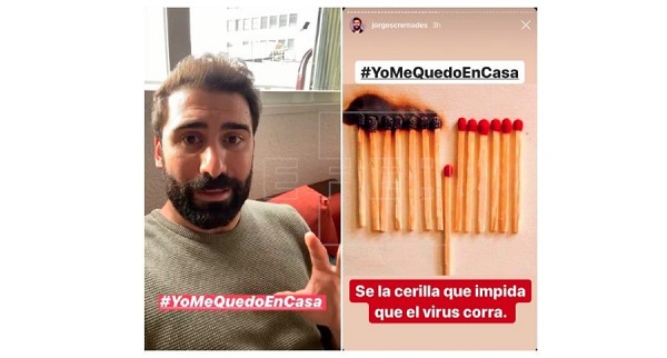 El YouTuber Jorge Cremades con una imagen de la campaña #Yomequedoencasa.