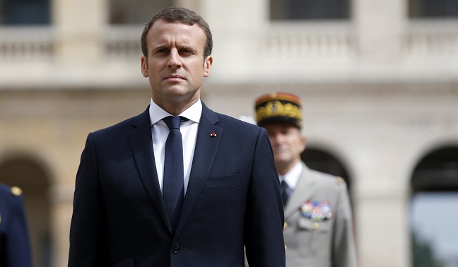 Emmanuel Macron,  presidente de Francia.