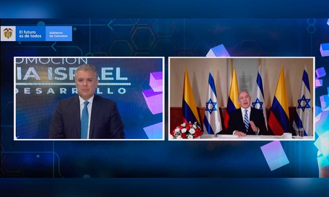 El Primer mandatario israelí estuvo en vivo con el Presidente, Iván Duque, mientras promovían el Tratado de Libre Comercio entre Colombia e Israel.