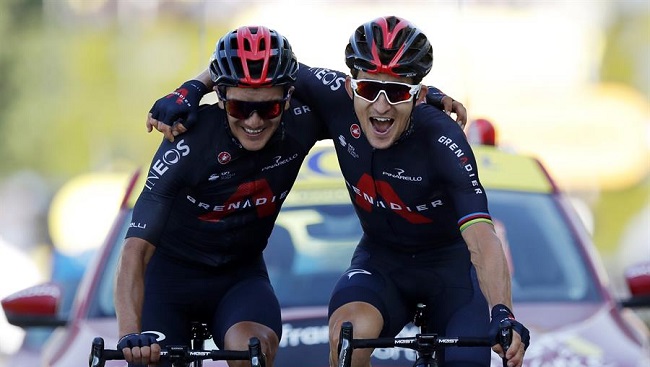 El ciclista ecuatoriano Richard Carapaz, volvió a llegar segundo en el Tour de Francia junta al ganador, su compañero de equipo Michal Kwiatkowski y logró enfundarse el maillot de líder de la montaña.