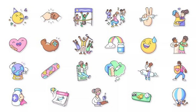 Una serie de nuevos stikers en WhatsApp para expresar sentimientos y emociones sobre las vacunas. 