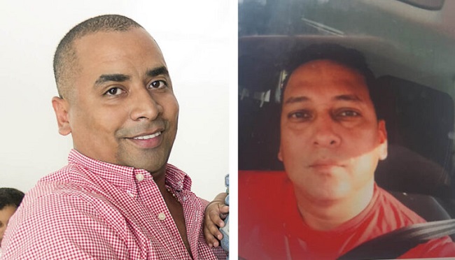 Jhon Eduardo Osorio Muñoz y Yairton Mendoza Tete, muertos a tiros en la playa del aeropuerto de Santa Marta.