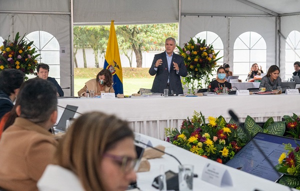 La reunión tiene como fin consolidar las metas en los ejes de vacunación masiva y salud para todos, protección a los más vulnerables, innovación y sostenibilidad, y Paz con Legalidad.