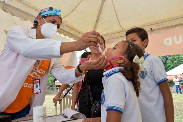 Los niños recibieron atención en salud para preservar su bienestar y protección ante enfermedades.