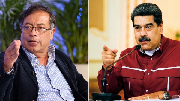 Gustavo Petro y Nicolás Maduro.