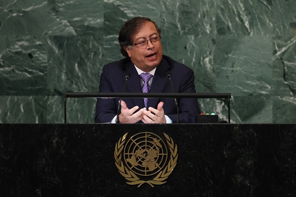 Gustavo Petro, presidente de Colombia en la plenaria de la Asamblea de la ONU.