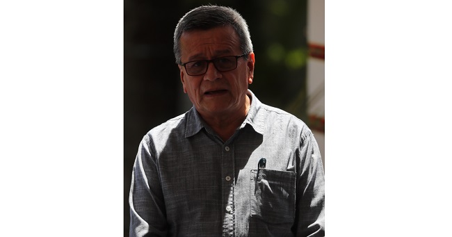 El vocero del Eln, Pablo Beltrán. EFE