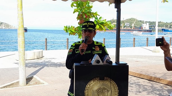 Coronel Adriana Paz, Comandante de la Policía Metropolitana de Santa Marta.