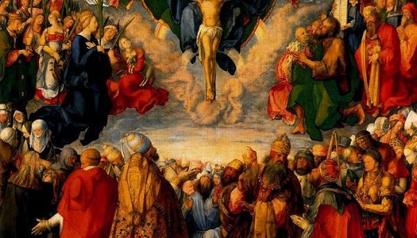 Pintura de Alberto Durero que retrata a los santos.