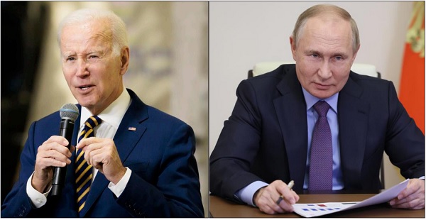 Joe Biden y Vladimir Putin, presidentes de Estados Unidos y Rusia, respectivamente.