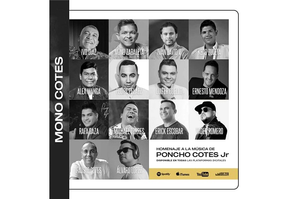 El álbum ‘Homenaje a la música de Poncho Cotes Jr.’, estará disponible en todas las plataformas digitales para que Colombia y el mundo disfruten de esta maravillosa colección.