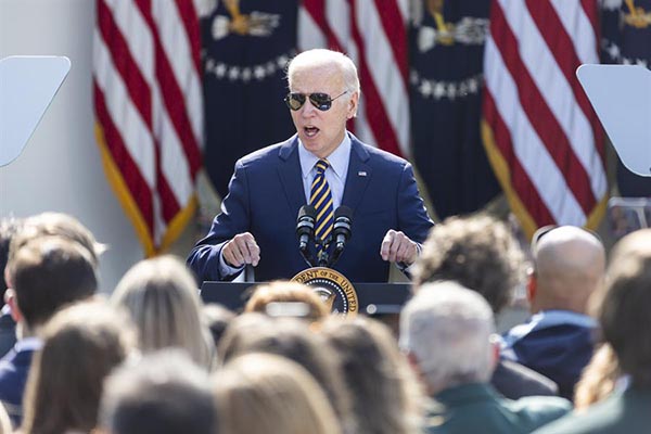El presidente Joe Biden, habla sobre los esfuerzos de conservación de su administración desde la Casa Blanca en Washington.