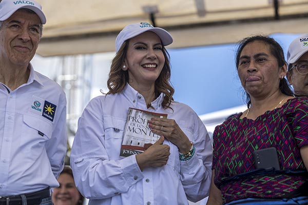La candidata presidencial conservadora Zury Ríos Sosa, hija del dictador golpista Efraín Ríos Mont.