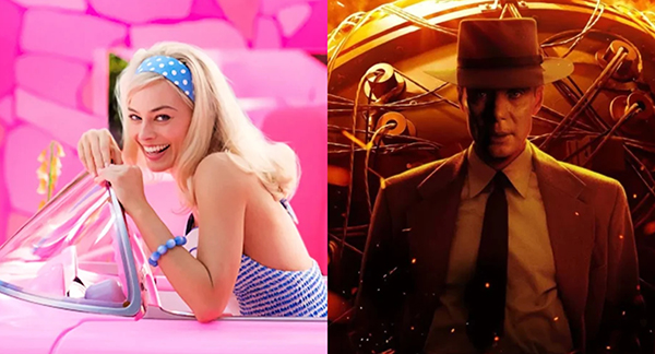 Margot Robbie encarna a Barbie y Ryan Gosling a su novio Ken, tan rubio como ella, mientras que de J. Robert Oppenheimer se encarga Cillian Murphy
