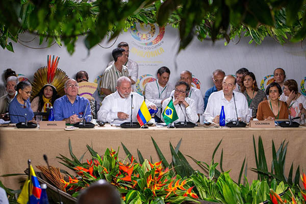 La Cumbre Amazónica, convocada por el presidente brasileño, Luiz Inácio Lula da Silva, congregó en la ciudad de Belém a los líderes de Bolivia, Luis Arce; Colombia, Gustavo Petro, y Perú, Dina Boularte.
