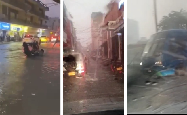 Aguacero volvió a inundar la avenida Campo Serrano 