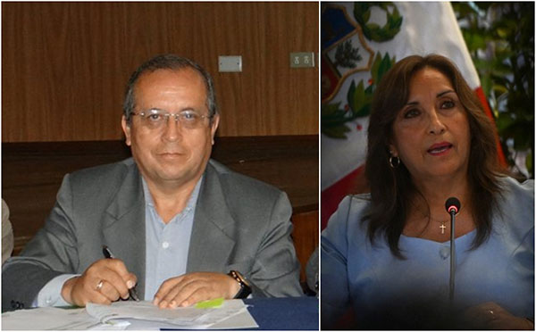 En la gráfica, Nicanor Boluarte con su hermana Dina Boluarte presidenta, de Perú. Foto Infobae