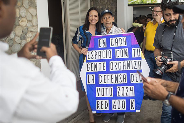María Corina Machado anunció el inicio de su campaña de cara a los comicios previstos para el segundo semestre del año, cuya fecha aún no ha sido anunciada.