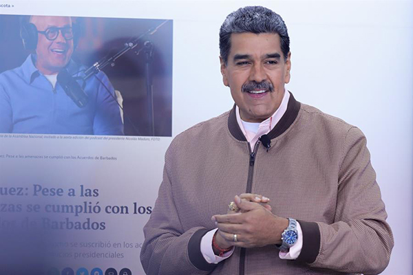 Maduro reiteró que la decisión del Tribunal Supremo de Justicia de ratificar la inhabilitación política contra la líder opositora María Corina Machado. Maduro reiteró que la decisión del Tribunal Supremo de Justicia de ratificar la inhabilitación política contra la líder opositora María Corina Machado.