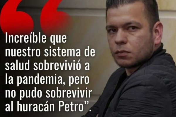Críticas de político y senadores respecto a la crisis del sistema de salud en manos del Gobierno Petro Foto: Redes