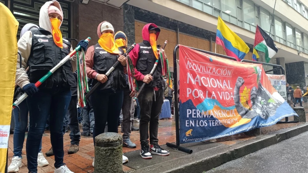 : La protesta se debe al incumplimiento de promesas por parte del Gobierno. Protesta Indigena. Foto/ CPueblos_Co.