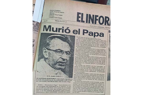 Juan Pablo I, murió el 28 de septiembre de 1978, 32 días después de haber sido elegido Papa. Así dio a conocer la noticia EL INFORMADOR.