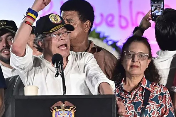 Gustavo Petro, Presidente de Colombia en alocución desde un evento en Barranquilla.