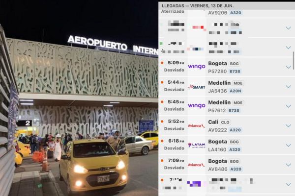 Siete vuelos no pudieron aterrizar 