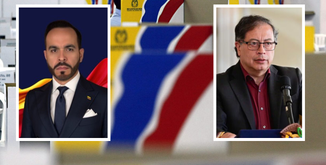 Proceso de elecciones presidenciales en Colombia; en el recuadro, Abelardo de la Espriella, Abogado; Gustavo Petro Presidente de Colombia.
