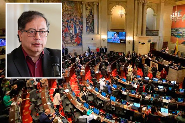 Gustavo Petro, Presidente de Colombia; Congreso de la república que tendrá la instalación de su mesa directiva y de comisiones el día de hoy.