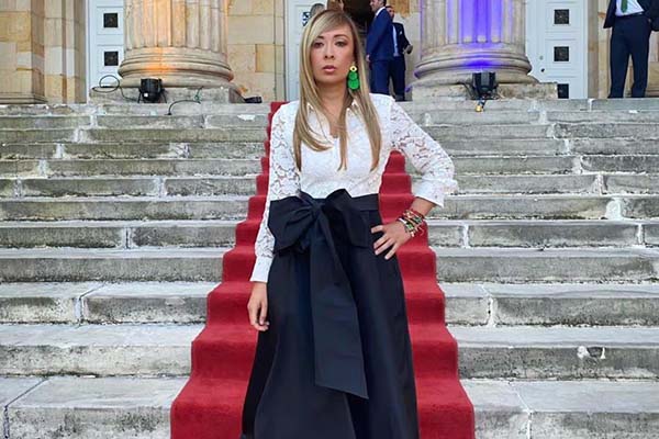 Katherine Miranda, representante a la Cámara por el partido Alianza Verde en la instalación del Congreso; Gustavo Petro, Presidente de Colombia. 