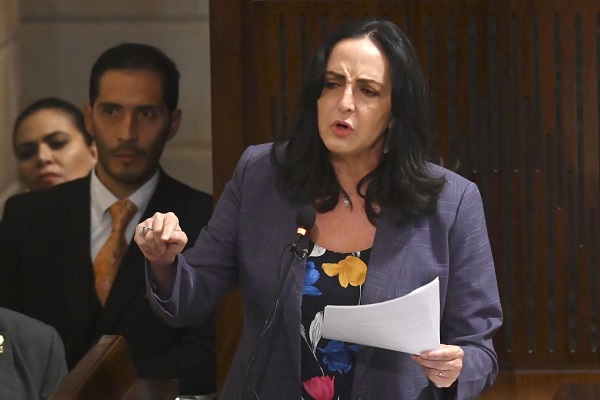 Maria Fernanda Cabal, Senadora de la república por el partido Centro Democrático. Foto EFE/ Natalia Pedraza