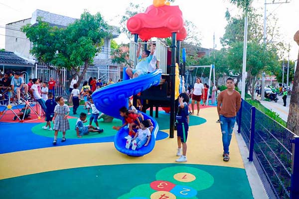 Nuevo parque construido en el área Metropolitana de Barranquilla. Foto Alcaldía de Barranquilla 