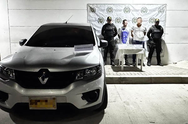 Alias ‘Comando 29’ y alias ‘Cristian’ fueron dejados a disposición de las autoridades competentes. Foto Policía Nacional