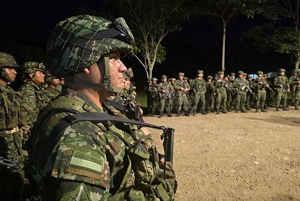 Miembros del Ejército Nacional en la región del Catatumbo. Foto Ejército Nacional 