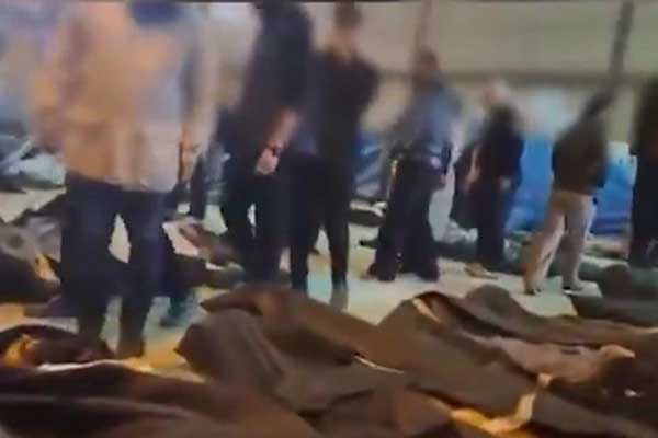 Captura de un video de la Agencia de Noticias de Activistas de Derechos Humanos con sede en Estados Unidos. Cuerpos de víctimas de las protestas contra el régimen islámico en Irán. EFE/Human Rights Activis News Agency con sede en EE.UU.