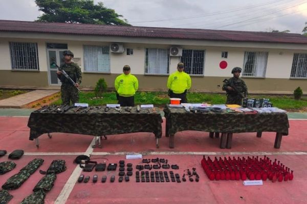 Material incautado por el Ejército Nacional en Antioquia. Foto Ejército Nacional 