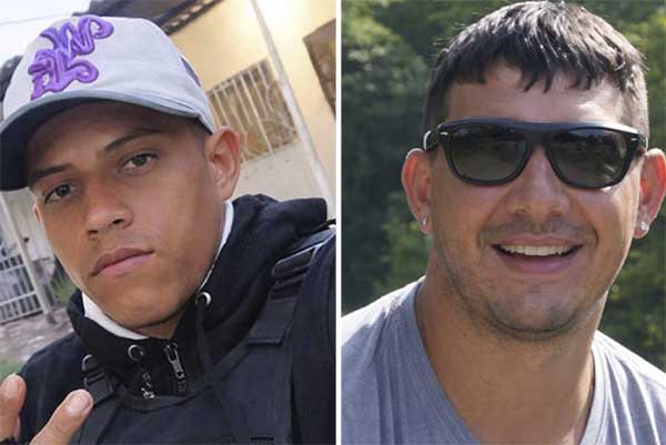 Ronaiker José López Sapiente y Pablo Hernández, acribillados a bala en Aracataca y El Banco, respectivamente. Fotos cortesía