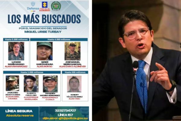 Autoridades intensifican la búsqueda de responsables del asesinato del senador Miguel Uribe Turbay.Foto:Interpol