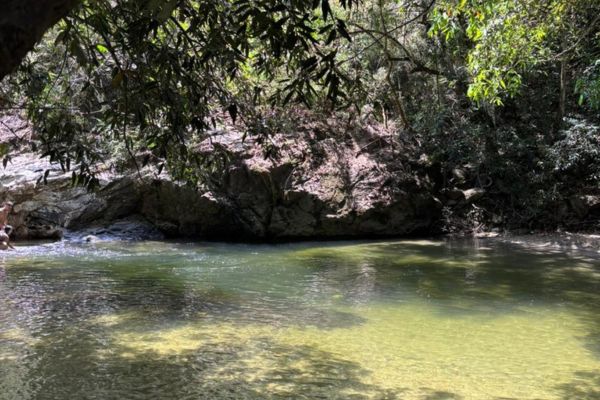 Poza Tres Cabañas, en Minca, se posiciona como un nuevo atractivo turístico por sus aguas cristalinas y su entorno natural. Foto derechos reservados EL INFORMADOR   