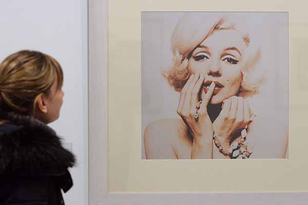 Fotografía de Marilyn Monroe, realizada por Bert Stern, en la exposición “Retratos del siglo XX”, una selección de imágenes realizadas por los grandes maestros de la fotografía contemporánea (Foto EFE/Nacho Gallego)